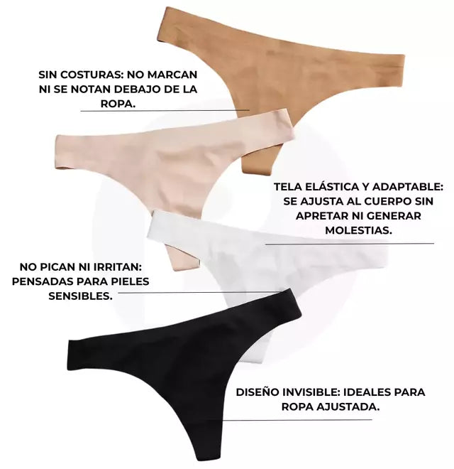 NOÂRA Luméa — Set Soft Lift Invisible (Pack 6×3) 3 Corpiños + 3 Bombachas